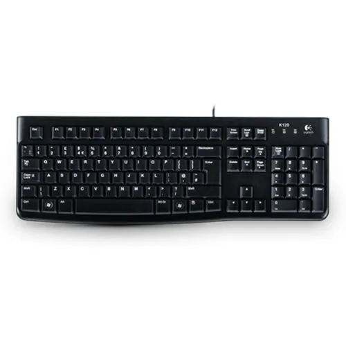 Logitech K120 Kabelgebundene Tastatur für Windows - Standard-Tastatur mit QWERTY-Layout, langlebig und komfortabel, ideal für Büro und Home Office.