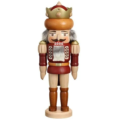 Rudolphs Schatzkiste Nussknacker König Natur/braun Höhe 42cm NEU Weihnachten Seiffen Nutcracker Nüsse Erzgebirge Winter Dekoration Holzkunst Holz Weihnachtsmann Christmas Walnuss
