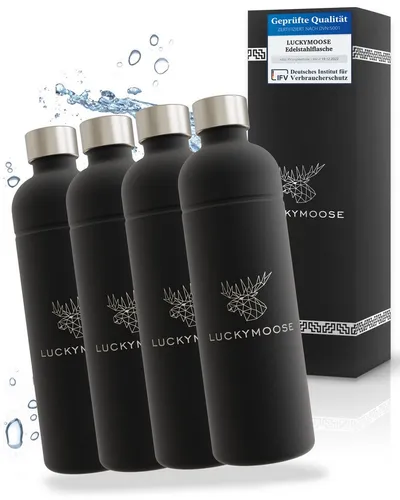Luckymoose Wassersprudler Flasche Infinity in schwarz von Luckymoose