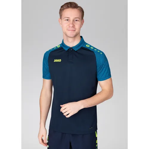 JAKO Sport-Polo Performance (Polyester-Micro-Mesh, atmungsaktiv, schnelltrocknend) marineblau/hellblau Herren, Größe: S