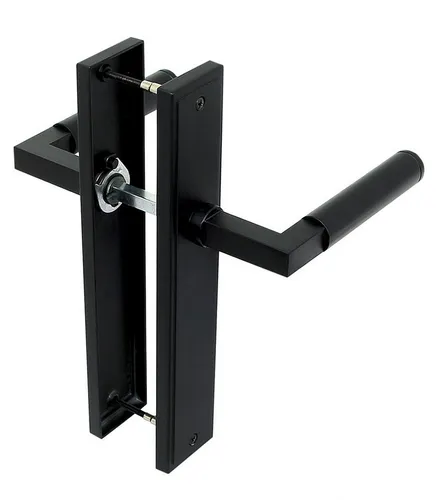 Drückergarnitur Türbeschlag 2313 Camilla LS Blind Schwarz PVD Türdrücker Türklinke, Drücker außen, Festdrehbar gelagert mit Rückholfeder zur Schlossentlastung