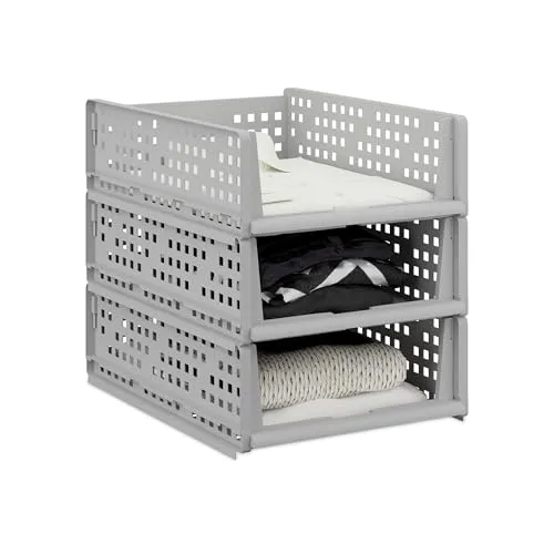 Schrank Organizer 3er Set in grau von Relaxdays