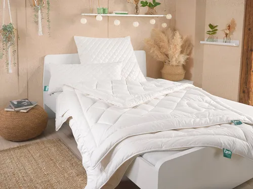 f.a.n. frankenstolz Bettdecke, Baumwolle, Natur, 135 cm x 200 cm - Bettdecken aus 100% Baumwolle, ideal für Allergiker. Hautsympathisch und temperaturausgleichend für ein trockenes Schlafklima. Waschbar bis 60°C und trocknergeeignet.