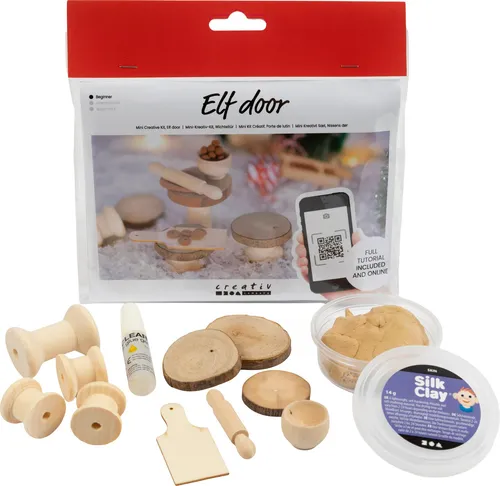 Mini Bastelset Wichteltür Kekse backen 12-tlg. Winterlandschaft Wichtelwelt Deko