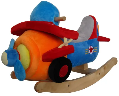 Sweety-Toys Schaukeltier Flugzeug 4751 - Schaukeltiere für Kinder ab 9 Monaten, bunt und sicher, ideal für stundenlangen Spielspaß unter Aufsicht.