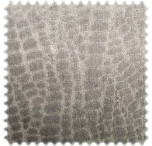 AKTION Schwerer Viskose Samt Möbelstoff Croco Grau - Möbelstoff in Krokodilhaut Optik, schwer und robust, ideal für Polstermöbel, Sofas und mehr. Verleiht jedem Raum eine luxuriöse Ausstrahlung.