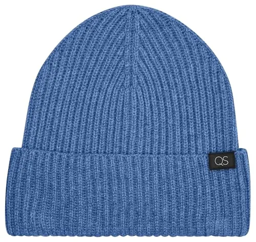 Strickmütze mit Umschlag und Label Patch
