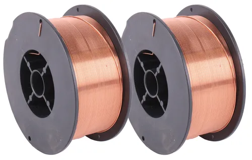 MAG-Universalschweißdraht SG2 TI verkupfert 0,6mm 1kg Doppelpack - Hochwertiger Schweißdraht für MAG-Schweißen, ideal für professionelle Anwendungen. Set enthält 2 Rollen à 1kg, mit hervorragenden mechanischen Eigenschaften für zuverlässige Ergebnisse.
