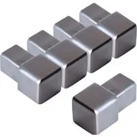 Dalsys Profil Endstück für Fliesenschiene Quadratprofil Edelstahl - Profile - Hochwertiges Endstück aus Edelstahl für stabilen Kantenschutz, schützt Fliesenkanten vor Beschädigungen und sorgt für einen eleganten Abschluss.