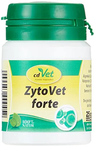 cdVet Naturprodukte ZytoVet forte 25 g - Hund, Katze - Ergänzungsfuttermittel - Unterstützung des Immunsystems - Autoimmunerkrankungen - Zellstoffwechselprobleme - gesunde Zellen - Gesundheit -