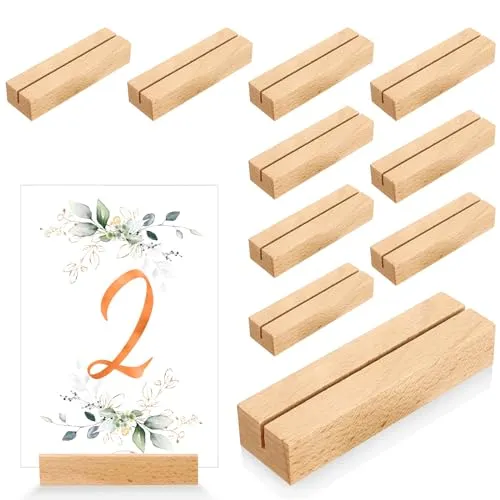 Litimkat 10 Stück Kartenhalter aus Holz für Hochzeiten