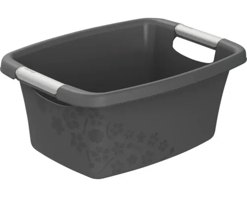 Wäschewanne Rotho Flowers 12 l anthrazit matt 1751108853WS