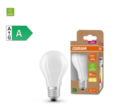 OSRAM E27 LED Leuchtmittel leistungsstark & besonders effizient matt 2,5W = 40W