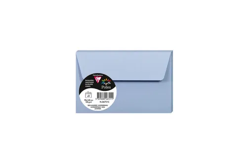 CLAIREFONTAINE Briefumschlag Clairefontaine 5 Umschläge Pollen 90x140 lavendelblau
