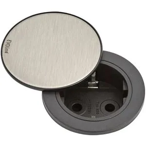 EVOline 159280003900 Einbau-Steckdosenleiste - Steckdosen & Zubehör, elegante Einbau-Steckdosenleiste aus Edelstahl für eine saubere und moderne Integration in Ihre Möbel.