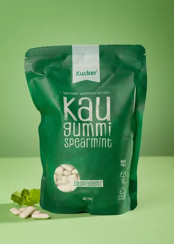 Produktbild Xylit-Kaugummis Spearmint Nachfüllpack, 600g (46,98 EUR/kg)