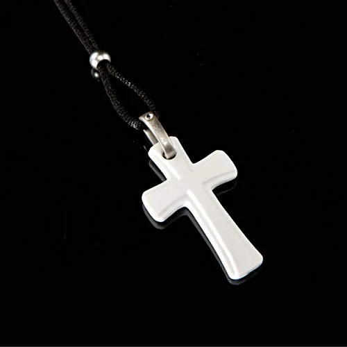 Goebel Kaiser Porzellan Kreuz - Kette weiß