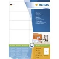 Herma Premium 4635 Etiketten weiß 105 x 48 mm - Selbstklebende Etiketten im A4-Format, ideal für Kopierer und Drucker. 2400 Stück, 100% recyclingfähig und Made in Germany.