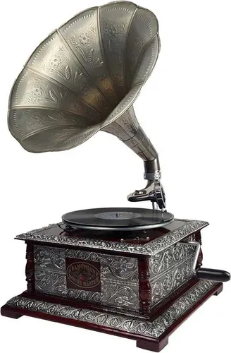 Grammophon eckig Messing-Montur von vianmo
