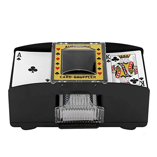 Kartenmischmaschine ,Elektrische Kartenmischmaschine 2 Deck, elektronische Casino-Poker-Kartenmischung, batteriebetrieben, Ein/Zwei Deck-Karten-Mischung, Kartenspiel-Zubehör