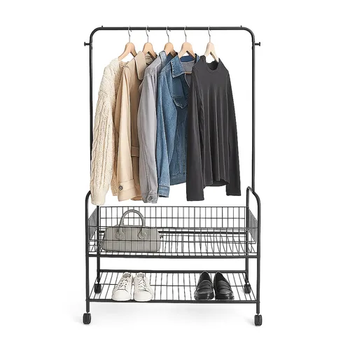 Kleiderständer Garderobenständer in schwarz von Relaxdays