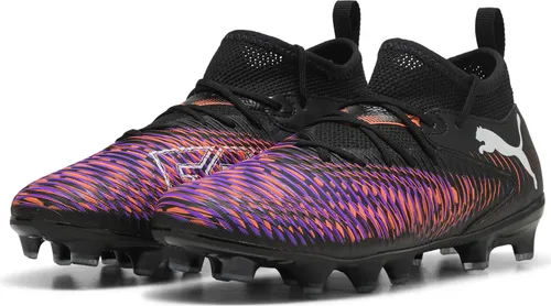 Puma Future 8 Match FG/AG Jr Fußballschuhe Kinder - Schwarz, Weiß, Glowing Rot, Gr 32 - Fußballschuhe für Kinder mit innovativer GripControl Technologie für optimale Ballkontrolle und 360-Grad-Beweglichkeit auf Rasen und Kunstrasen. Hergestellt aus 30% recycelten Materialien.