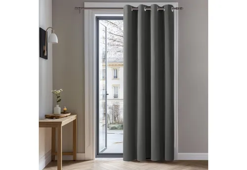 Deconovo Verdunkelungsvorhang Blickdichter Vorhang mit Ösen Gardinen Wohnzimmer 1 Stück, Verdunkelung Lärmschutz Thermogardine Dicke Vorhänge Kälteschutz