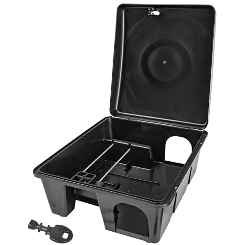 Auswahl Köderstation Ratten Mäuse Köderbox Garten Mausfalle Rattenköderbox Box Rattenfalle Rattenköderstation Kinder- Haustiersicher Mäusebox Koederbox Gift Petigi, Anzahl:1