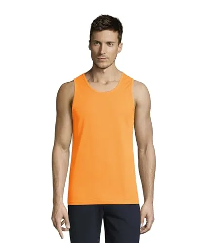 Mens Sports Tank Top Sporty - Farbe: Neon Orange - Größe: L