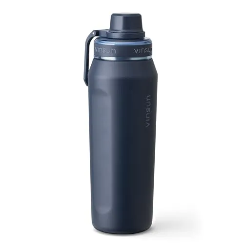 Vinsun Isolierflasche Edelstahl Trinkflasche 750ml - Auslaufsichere Thermoflasche für Sport und Freizeit - Die Vinsun Trinkflasche 750ml aus Edelstahl ist doppelwandig isoliert und hält Getränke lange heiß oder kalt. Ideal für Sport, Büro und Reisen – robust, leicht und BPA-frei, mit praktischer Trinköffnung für komfortables Trinken.