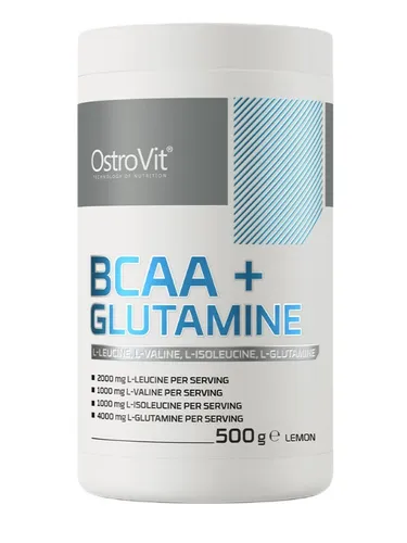 OstroVit BCAA + Glutamine, Lemon - 500g (37,80 EUR/kg)