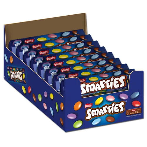  Nestle Smarties Rollen Hexagon, Schokolinsen, 24 Stück 16,72€/1kg