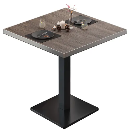 BM Bistrotisch Light Wenge Schwarz 80x80 cm