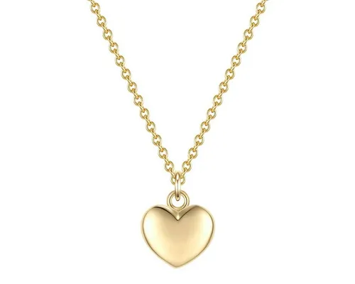 Glanzstücke München Silberkette Herz gelbgold, 925er Sterlingsilber - Elegante Ankerkette mit 3D-Herzanhänger aus 925er Sterlingsilber, veredelt mit Gelbgold. Dank Verlängerungsstück individuell anpassbar. Ideal als Geschenk für besondere Anlässe oder für den Alltag.