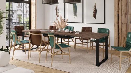Design Esstisch Avari XXL, ausziehbar von 120 bis 270 cm - Esstisch mit stilvollem, zeitlosem Design, der durch Ausziehen von 120 auf 270 cm erweiterbar ist – ideal für gesellige Runden und besondere Anlässe.