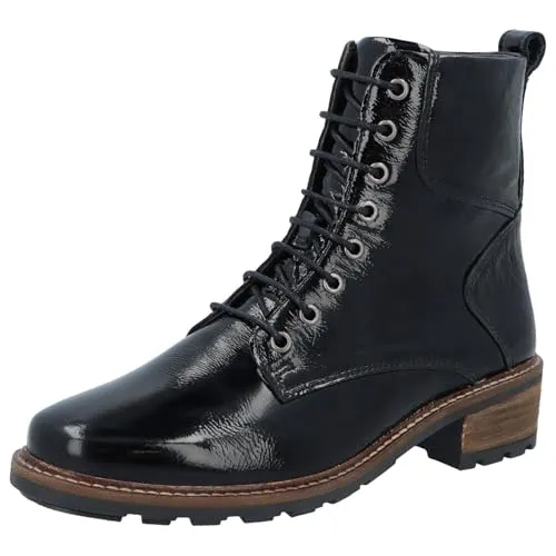 Solidus Schuhe Kinga, 6100001006 - Wanderschuhe für Damen, ideal für Winteraktivitäten. Robuste Stiefel mit Blockabsatz, Reißverschluss und Schnürer für optimalen Halt und Komfort bei kaltem Wetter.