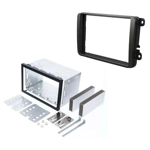 Audioproject A177 - Autoradio Doppel DIN ISO Radioblende inkl. Einbauschacht kompatibel für VW Golf 5 6 Passat EOS Skoda Octavia 2-DIN