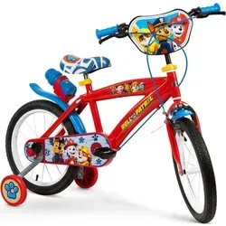 Zoll Kinder Jungen Fahrrad Paw Patrol 16 Zoll - 16 Zoll Kinderfahrrad für Jungen im Paw Patrol Design. Ideal für kleine Abenteurer, ausgestattet mit Stützrädern und Trinkflasche für mehr Fahrspaß und Sicherheit.
