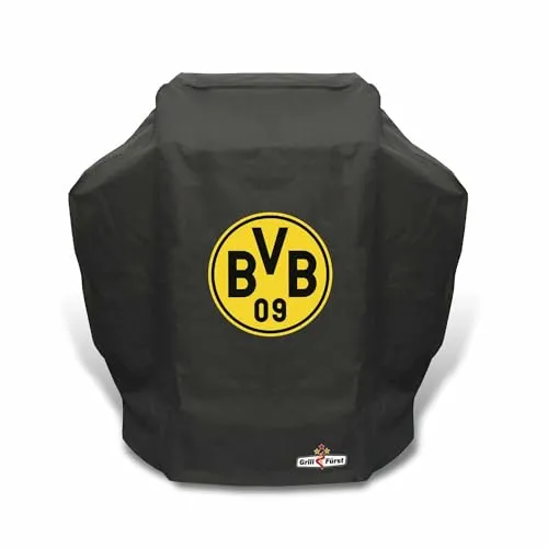 Grillfürst Grill Abdeckhaube BVB Borussia Dortmund - robuste Grill-Abdeckung 121 x 59 x 111 cm, wetterfest, wasserdicht, für Napoleon Rogue 365, Broil King GEM 320, Outdoorchef Australia