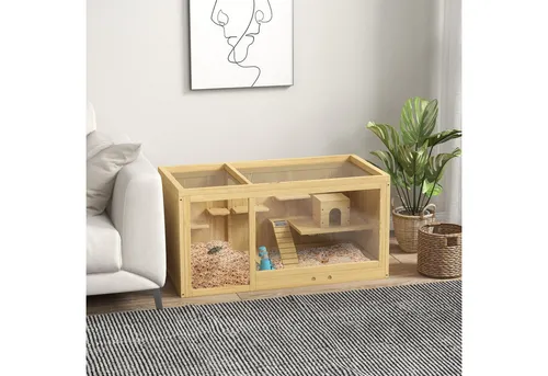 PawHut Kleintierkäfig aus Holz, 100 cm von PawHut