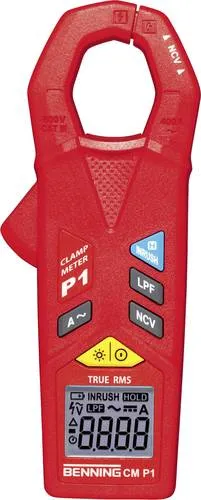 Benning Stromzange CM P1 – True RMS Digitalzange für präzise Messungen - Multimeter für Elektroinstallation mit True RMS, misst AC bis 400 A, inkl. NCV und HOLD-Funktion für einfache Handhabung.