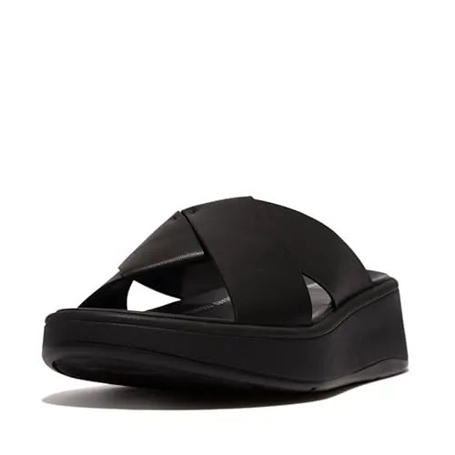 Fitflop Damen F-Mode Keilsandalen Schwarz 42 EU - Schicke Keilsandalen mit Microwobbleboard-Technologie für optimalen Komfort. Ideal für jeden Anlass und sorgt für ein leichtes Tragegefühl dank der rutschfesten Gummi-Außensohle.