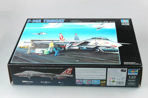 Trumpeter 03201 F-14A Tomcat Modellbausatz - Luftfahrt-Modellbausatz im Maßstab 1:32, detaillierte Bauanleitung für erfahrene Modellbauer, ideal für Sammler und Liebhaber.