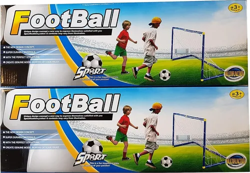 2er Set Kinder Fußballtore mit Fußball Tore und Pumpe Fussball Interaktiv Minitore Spielzeug Sportspaß für Garten Indoor