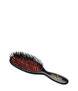 MASON PEARSON Pocket Bristle B4 Haarbürste - Hochwertige Bürste für glänzendes Haar, ovales Design, 20,5 cm, mit Wildschweinborsten für sanftes Entwirren, ideal für Rechts- und Linkshänder.