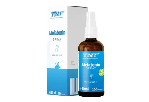 TNT (True Nutrition Technology) Melatonin Spray auf Wasserbasis ohne Alkohol • Einschlafspray Spray, 50 ml