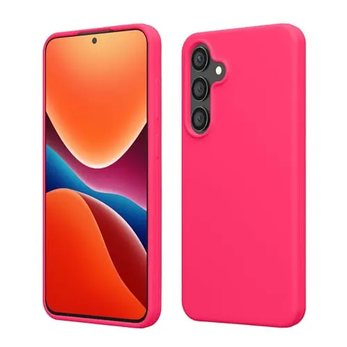 kwmobile Handyhülle für Samsung Galaxy S23 FE Hülle - Case Silikon - Kabelloses Laden - Schutzhülle Cover in Neon Pink