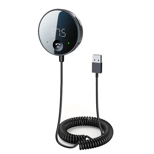 eppfun Auto FM Transmitter & Bluetooth Empfänger mit LED-Display - FM-Transmitter mit Bluetooth 5.0 für schnelle, unterbrechungsfreie Verbindungen und hochwertige Klangqualität. Ideal für Freisprechen und Musikstreaming im Auto.