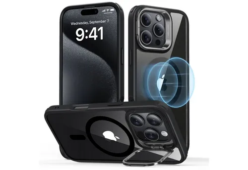 ESR Handyhülle Classic Hybrid HaloLock Case mit Stash Stand iPhone 16 Pro 6,3