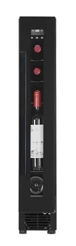 Cavin Unterbau-Weinkühlschrank Arctic Collection 15S Fullglass Black, 8 Flaschen, schwarz, skandinavischem Design, Glastür mit UV-Schutz, 6 böden aus Holz, leise und energieeffizient